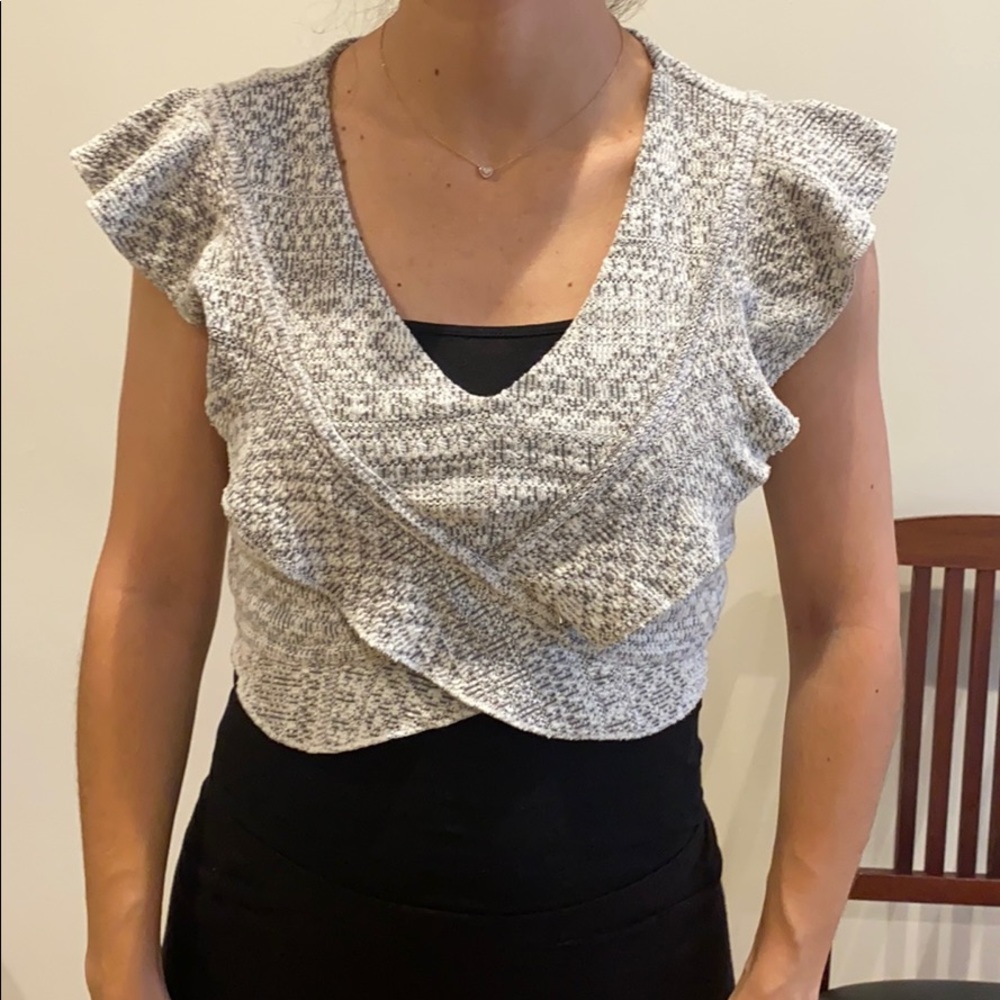 NWT Urban Outfitters Light Gray sleeveless crop top